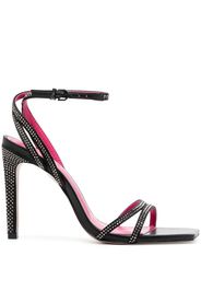 Schutz 105mm leather crystal-embellished sandals - Schwarz