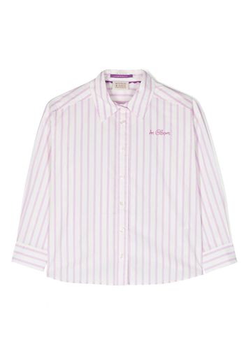 Scotch & Soda vertical-stripe organic cotton shirt - Violett