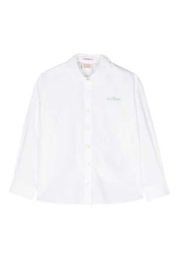 Scotch & Soda embroidered-logo organic cotton shirt - Weiß