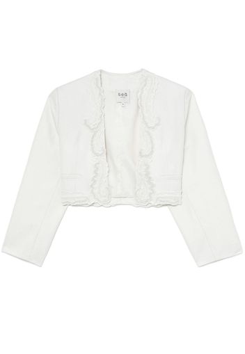 Sea Cropped-Blazer - Weiß