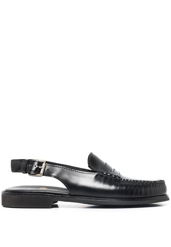 Sebago sling-back leather buckle-fastening loafers - Schwarz