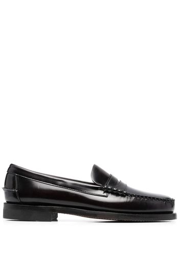 Sebago almond-toe leather loafer - Braun