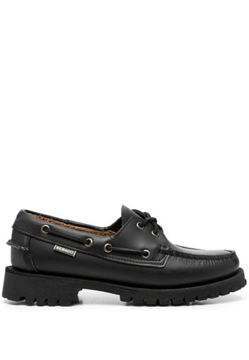 Sebago logo-tag leather loafers - Schwarz