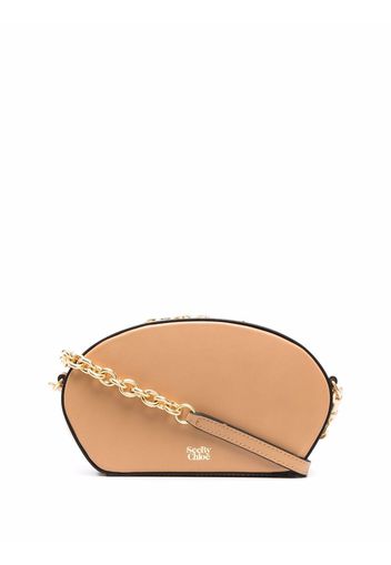 See by Chloé Shell leather crossbody bag - Nude