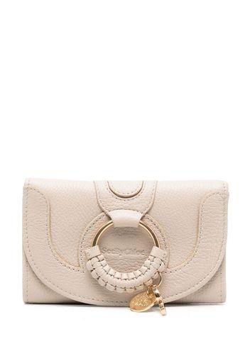 See by Chloé logo-pendant hoop purse - Nude