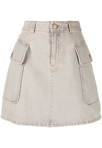 See by Chloé A-line denim mini skirt - Grün