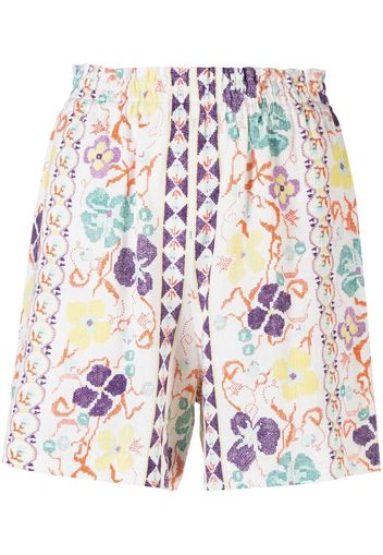 See by Chloé Shorts mit Blumen-Print - Weiß