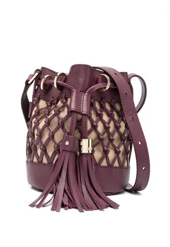 See by Chloé logo-debossed leather bucket bag - Violett