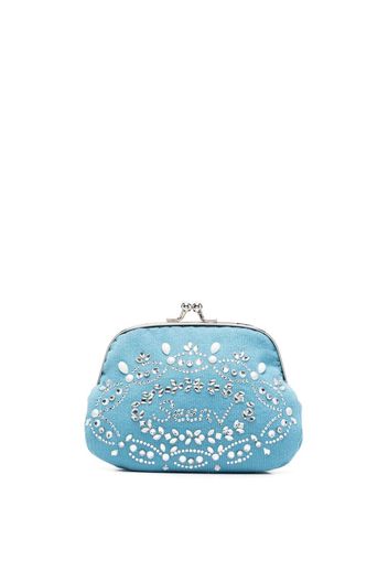 Seen Users crystal-embellished twist-lock wallet - Blau