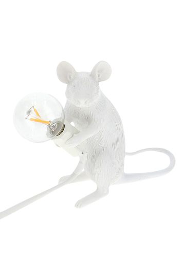 Seletti Lampe mit Maus - Weiß