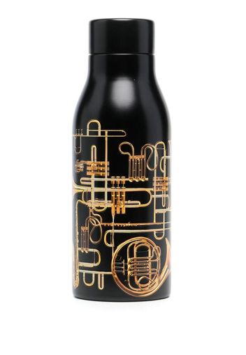 Seletti Wasserflasche mit Print - Schwarz