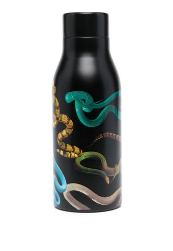 Seletti Wasserflasche mit Print - Schwarz