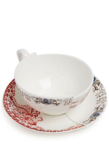 Seletti Hybrid Zora Teetasse mit Untersetzer - Weiß