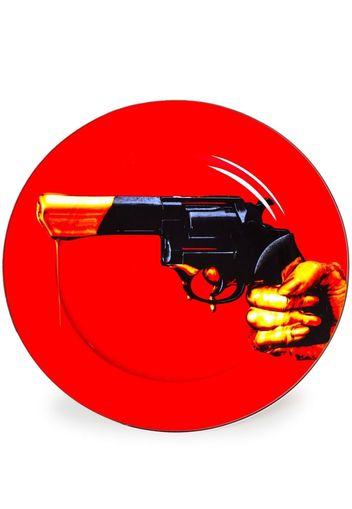 Seletti Revolver Porzellanteller - Rot