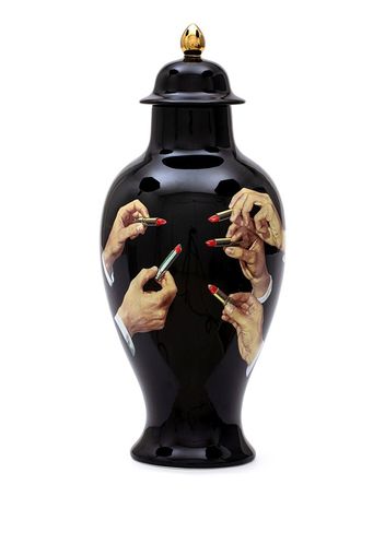 Seletti Lipsticks porcelain vase - Schwarz