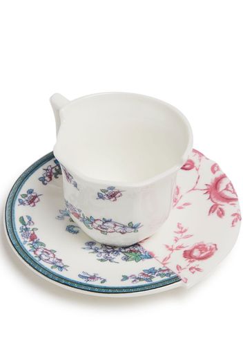 Seletti Hybrid Leonia coffee cup with saucer - Weiß