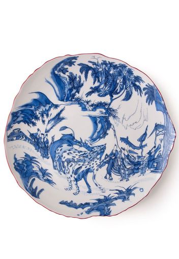 Seletti x Diesel Living Blu Chinoiserie porcelain plate - Weiß