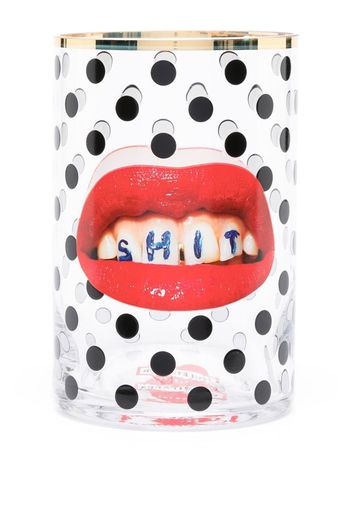 Seletti Toitetpaper lips-print vase - Schwarz