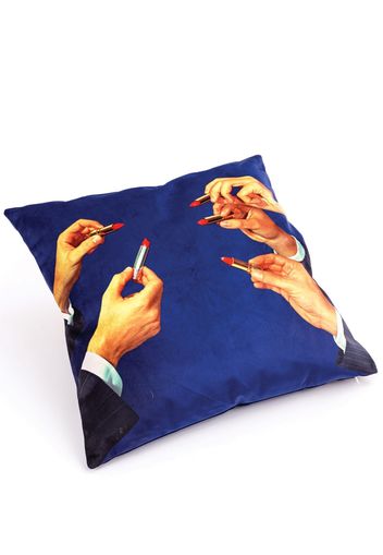 Seletti Cuscino Rossetti photograph-print cushion - Blau