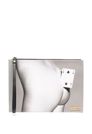 Seletti Two of Spades Clutch - Grau