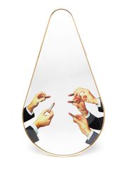 Seletti Spiegel mit Lippenstift-Print - Gold