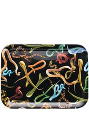 Seletti Snakes In Melamina tray - Schwarz