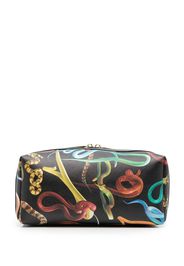 Seletti snake print wash bag - Schwarz