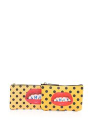 Seletti Clutch mit grafischem Print - Gelb