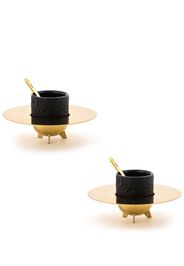 Seletti Cosmic Diner Lunar Set aus zwei Tassen - Schwarz