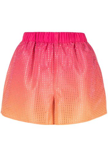 Self-Portrait embellished ombré shorts - Rosa