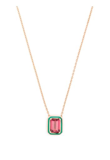 Selim Mouzannar 18kt rose gold Mina rhodolite necklace