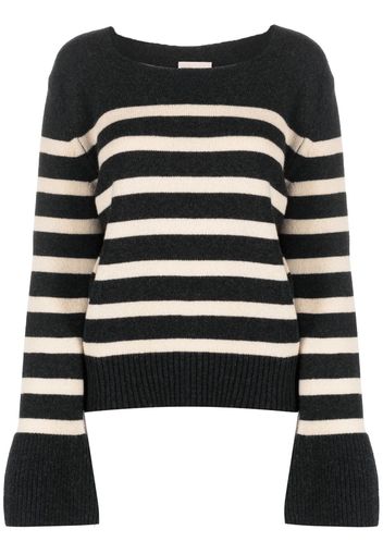 Semicouture striped boat-neck jumper - Grau