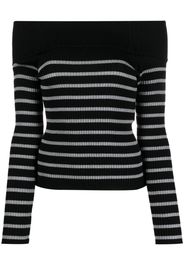Semicouture striped virgin-wool jumper - Schwarz