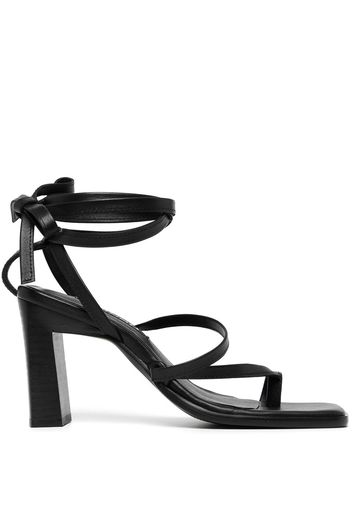 Senso Bubbles 100mm leather sandals - Schwarz