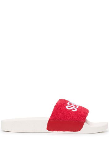 Senso Elly logo-embroidered slides - Rot