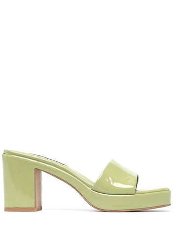 Senso Stevie 85mm patent leather mules - Grün