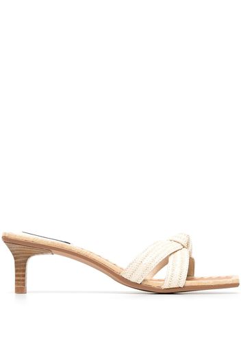 Senso Naomi 60mm raffia mules - Weiß