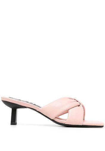 Senso Wonda 50mm cross-strap mules - Rosa