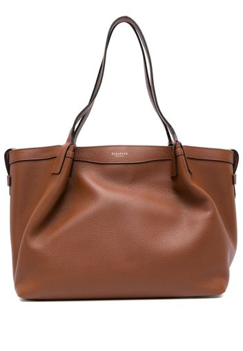 Serapian small Secret leather tote bag - Braun