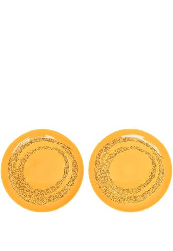 Serax Feast dot-print plates (set of 2) - Gelb