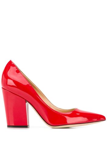 Sergio Rossi Pumps mit Blockabsatz - Rot