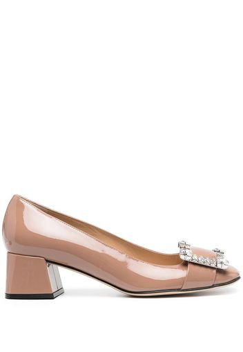 Sergio Rossi Pumps mit eckiger Kappe - Nude