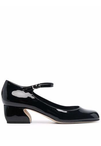 Sergio Rossi buckle-strap leather pumps - Schwarz