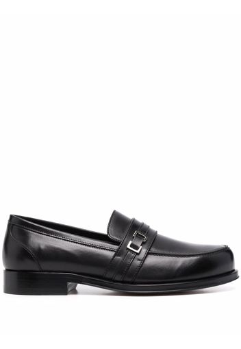 Sergio Rossi buckle-detail leather loafers - Schwarz