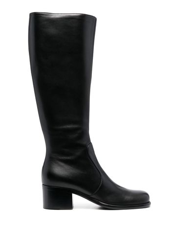 Sergio Rossi knee-length side-zipped boots - Schwarz