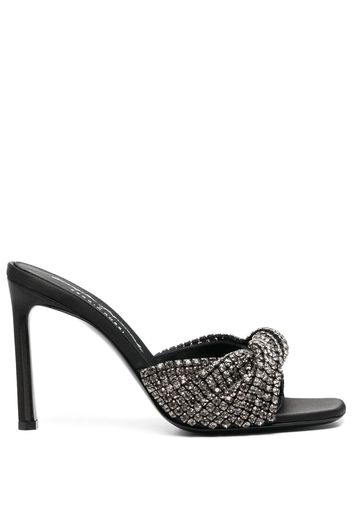 Sergio Rossi x Evangelie Smyrniotaki crystal-embellished mules - Schwarz