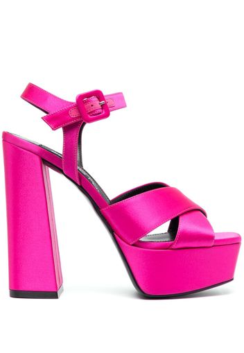 Sergio Rossi 130mm open-toe satin sandals - Rosa