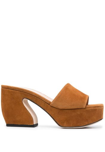 Sergio Rossi Si Rossi 45mm suede mules - Braun