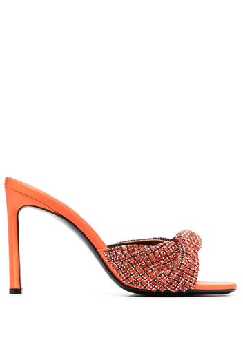 Sergio Rossi x Evangelie Smyrniotaki crystal-embellished mules - Orange