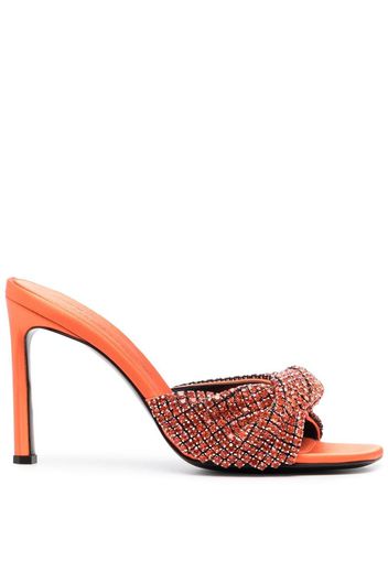 Sergio Rossi x Evangelie Smyrniotaki crystal-embellished mules - Orange